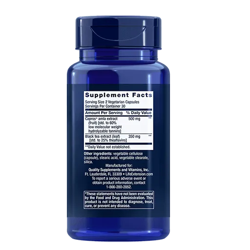 Life Extension Advanced Lipid Control - Back View