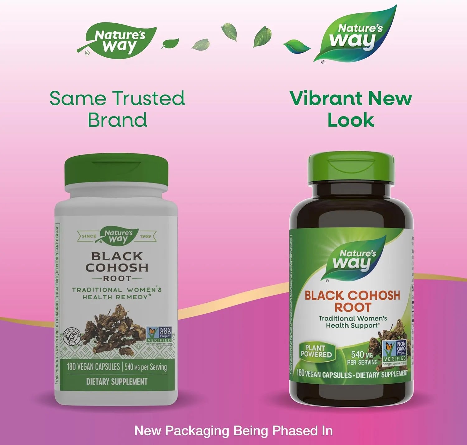 Nature's Way Black Cohosh Root for Women's Health - Back View