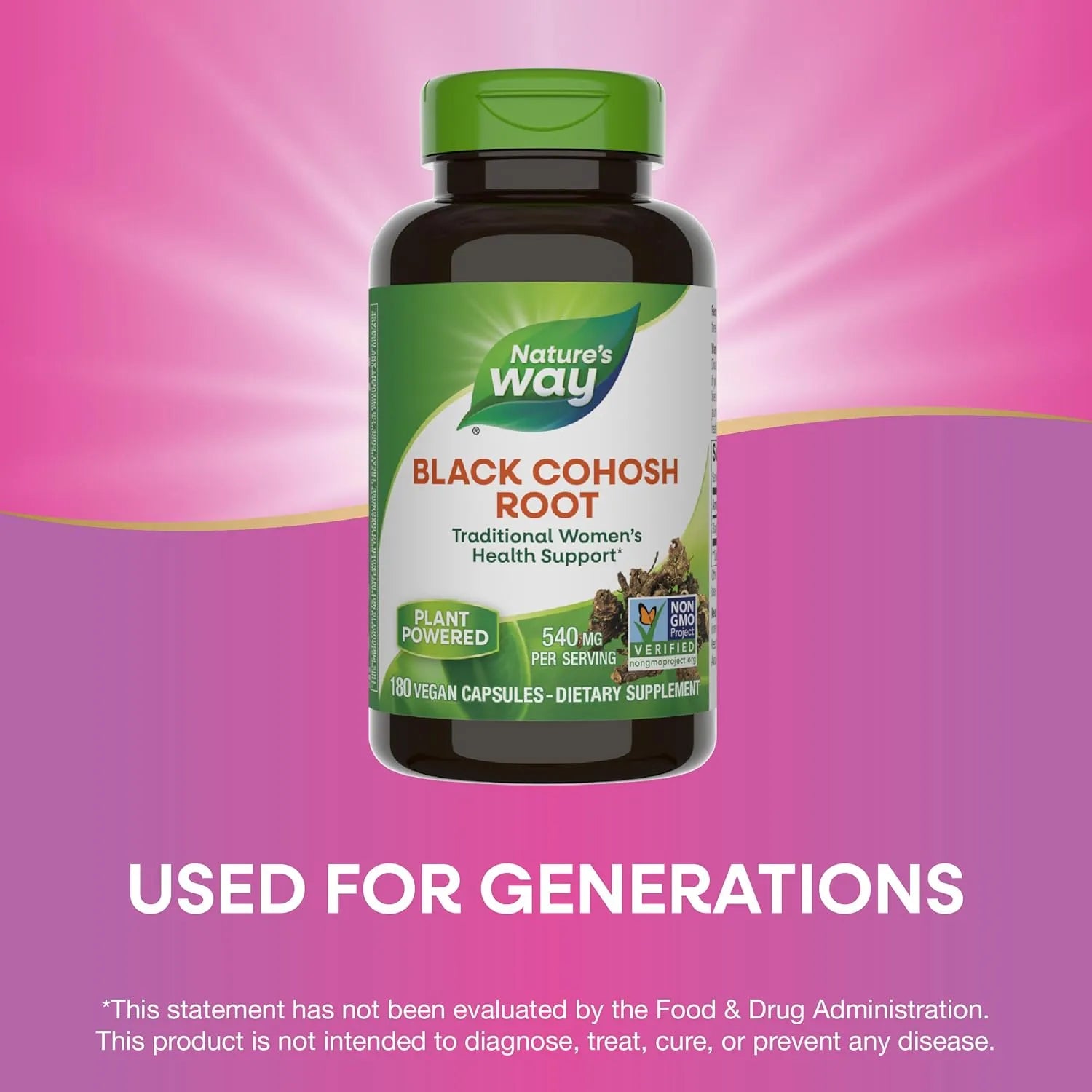 Nature's Way Black Cohosh Root for Women's Health - Angle View