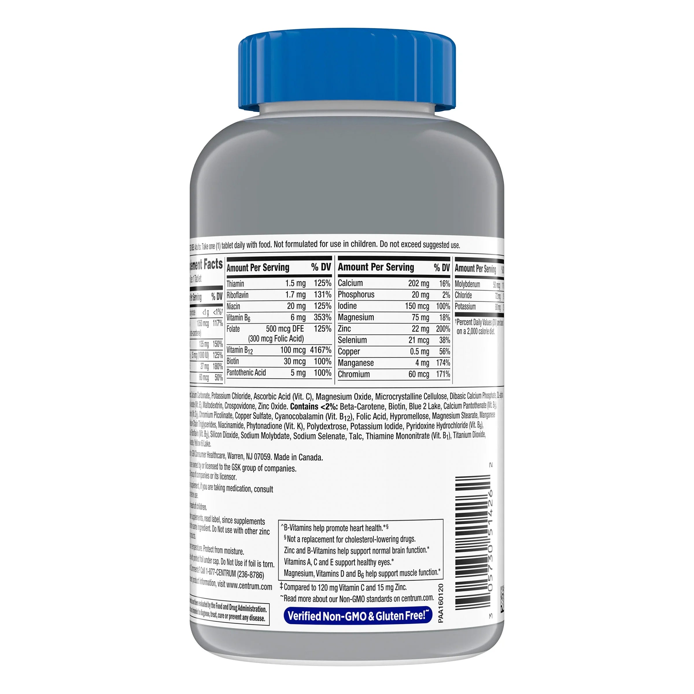 Centrum Centrum Silver Men 50+ Immune Support Multivitamin - Back View