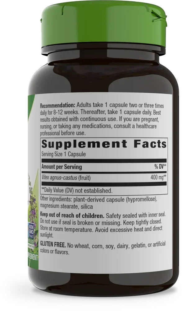 Nature's Way Chaste Berry Vitex Extract - Kenya - Ingredients View