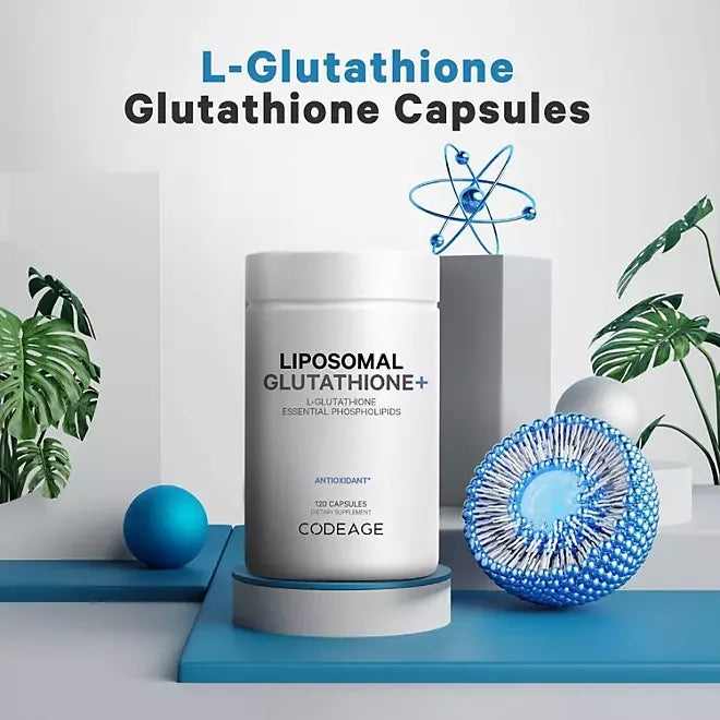 Code Age Codeage Liposomal Glutathione Antioxidant Capsules, 120 ct - Angle View