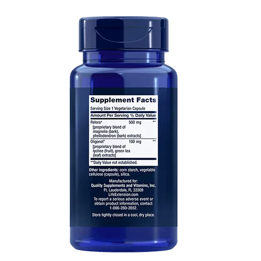 Life Extension Cortisol-Stress Balance - Back View