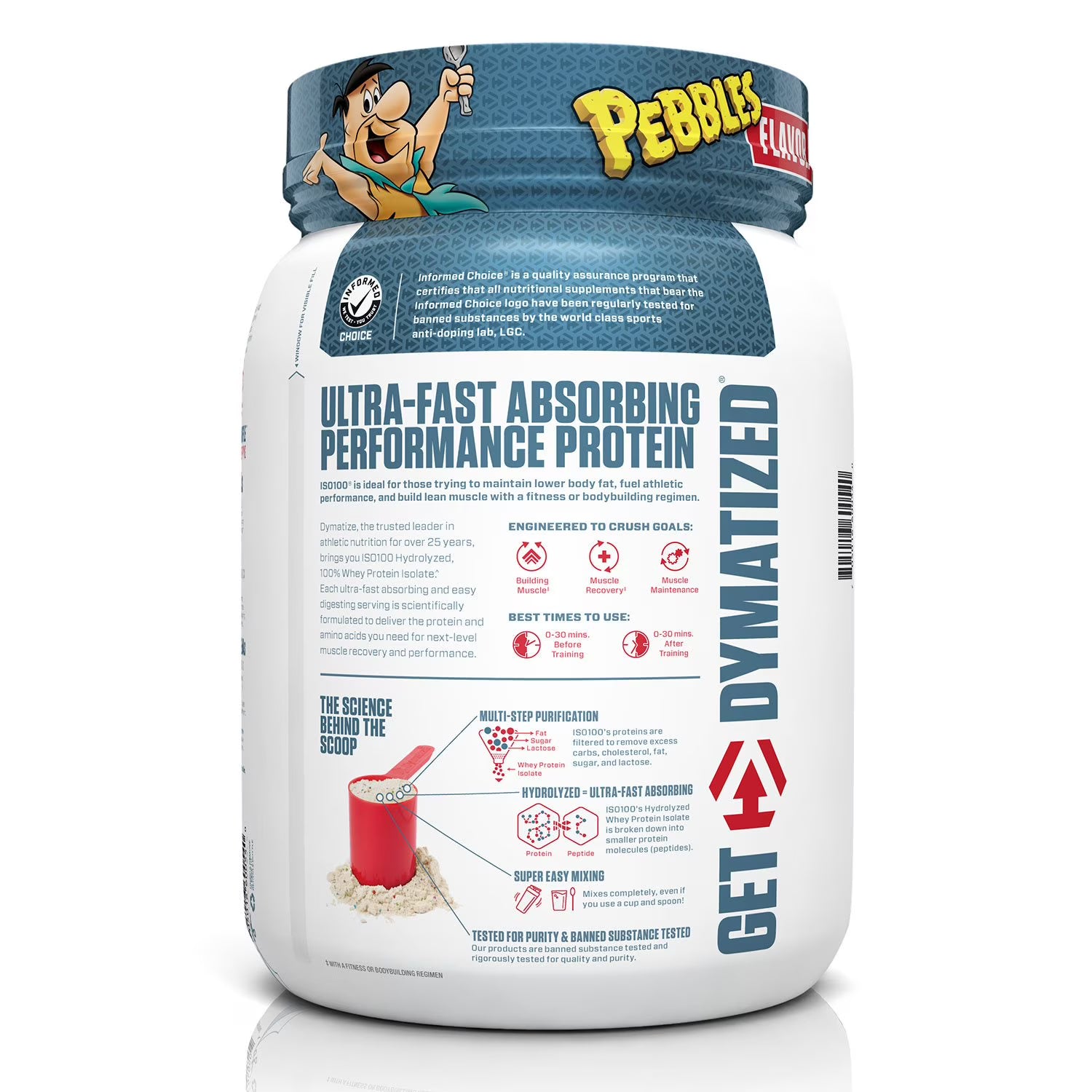 Dymatize Dymatize ISO100 Hydrolyzed Whey Protein Powder, Fruity Pebbles - Ingredients View