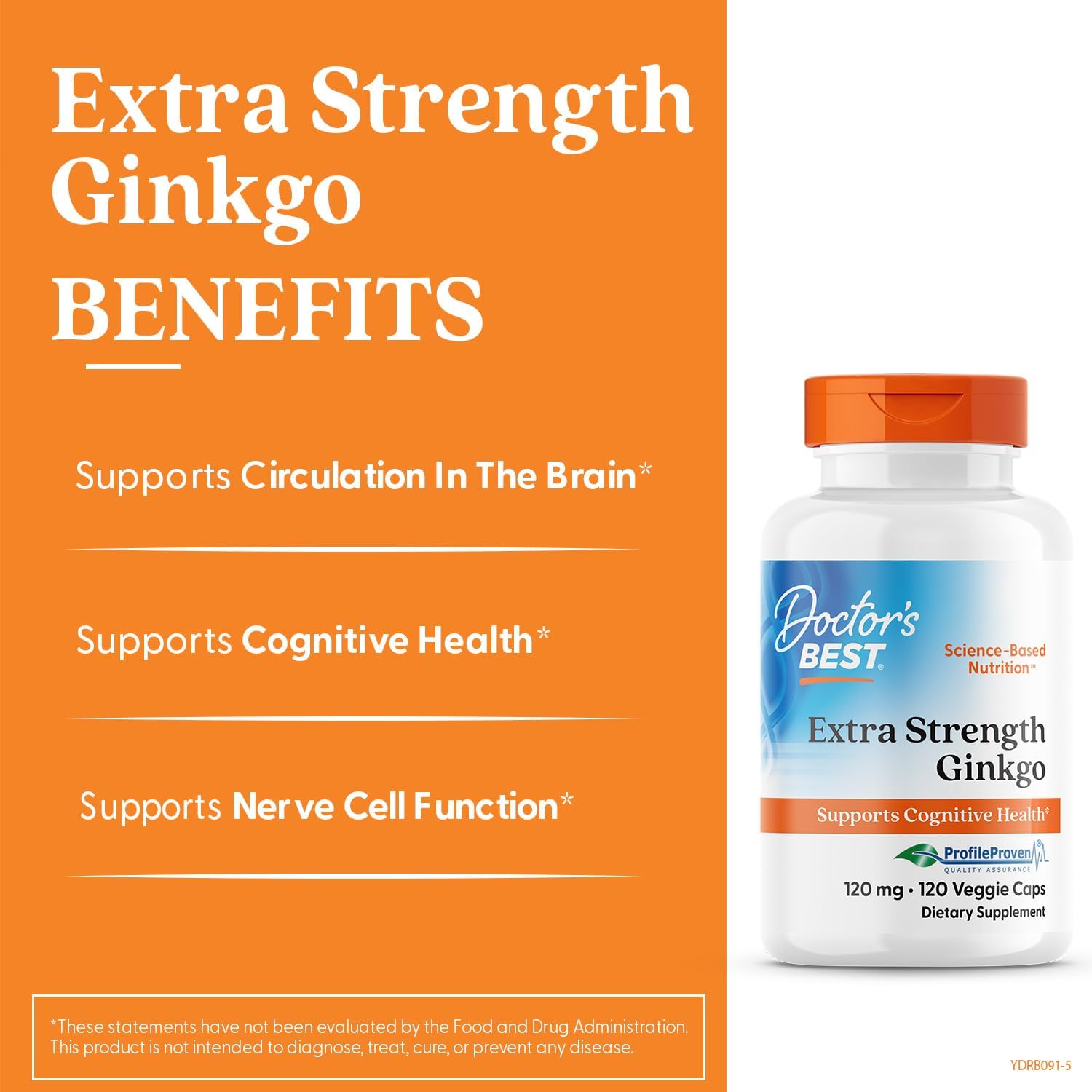 Doctor's Best Ginkgo Biloba Doctor's Best Extra Strength - Back View