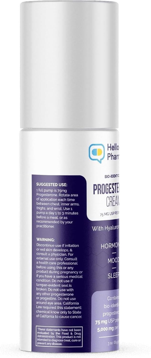 HelloPharmacist HelloPharmacist BioIdentical Progesterone Cream 3 oz - Ingredients View