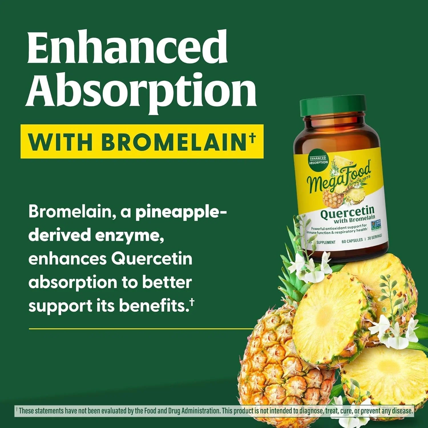 MegaFood MegaFood Quercetin with Bromelain - Angle View
