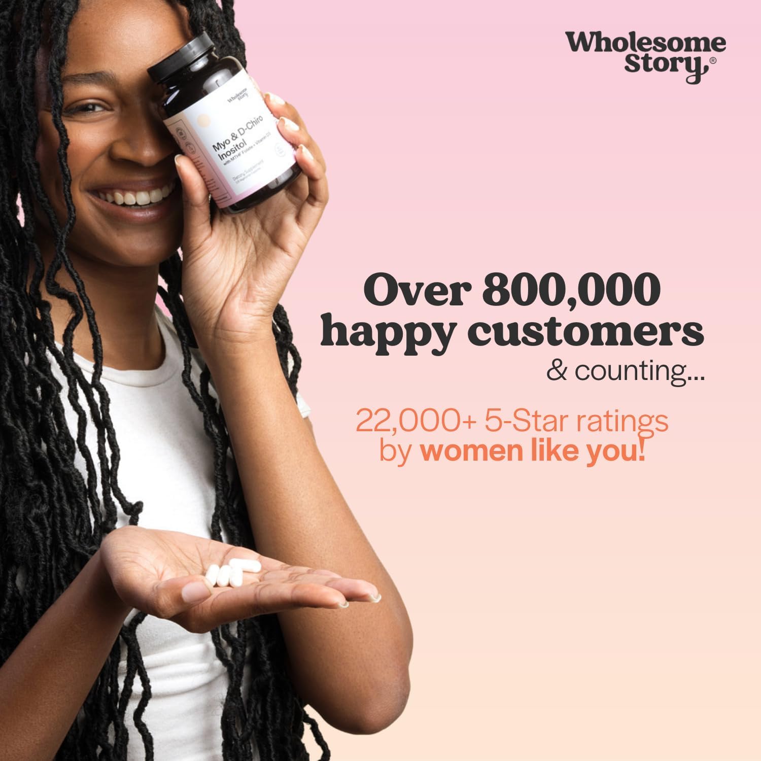Wholesome Story Myo-Inositol & D-Chiro Inositol  Folate and Vitamin D - Ingredients View