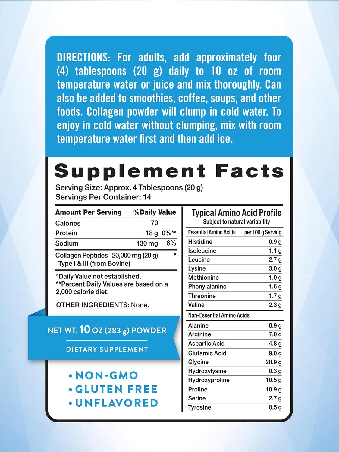 Nature's Truth Nature's Truth Ultra Collagen Peptides - Back View