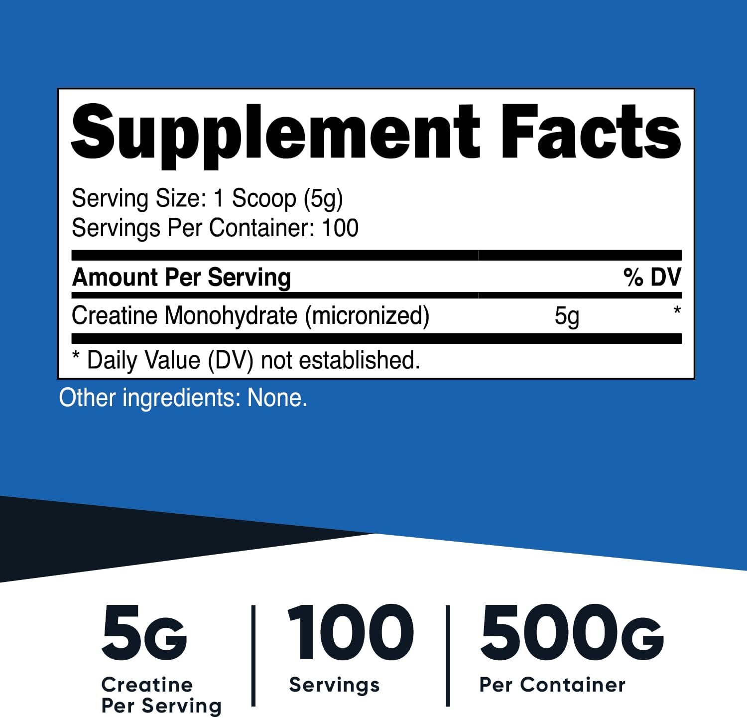 Nutricost Nutricost Creatine Monohydrate Micronized Powder - Back View