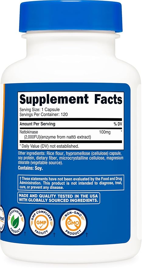 Nutricost Nutricost Nattokinase - Back View