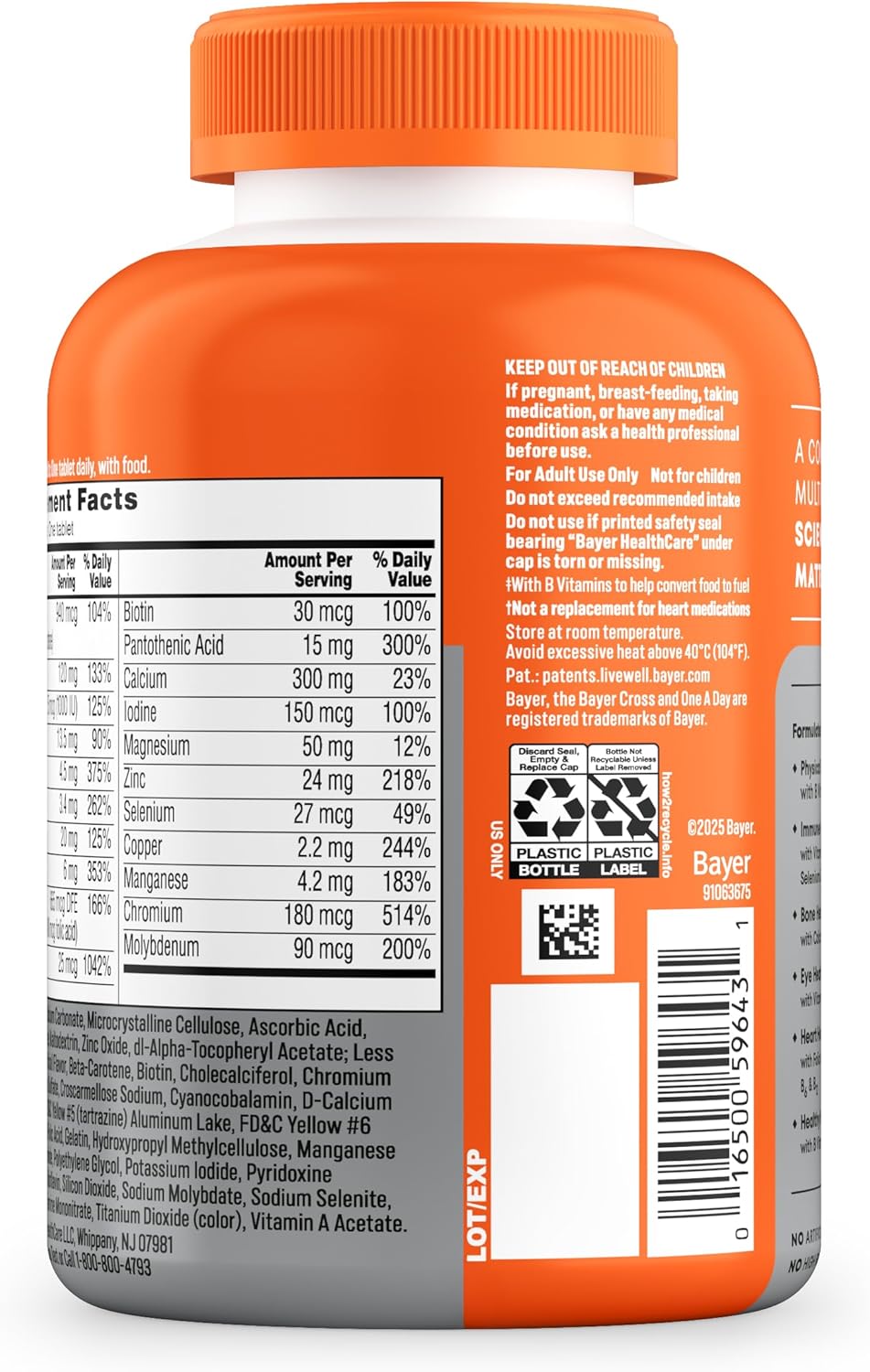 One A Day One A Day Multivitamin for Women 50+ - Back View