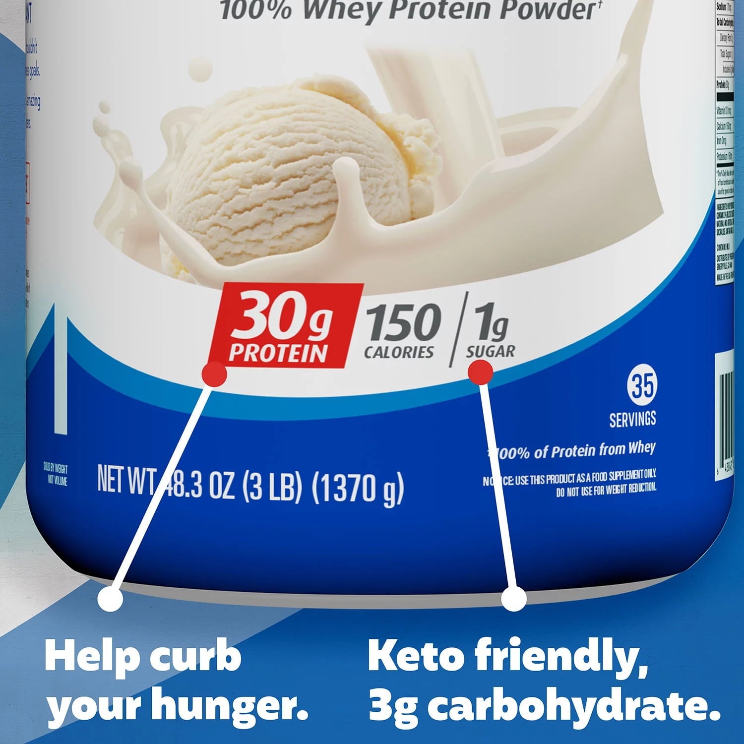 Premier Protein Premier Protein Whey Protein Powder Vanilla Milkshake - Angle View