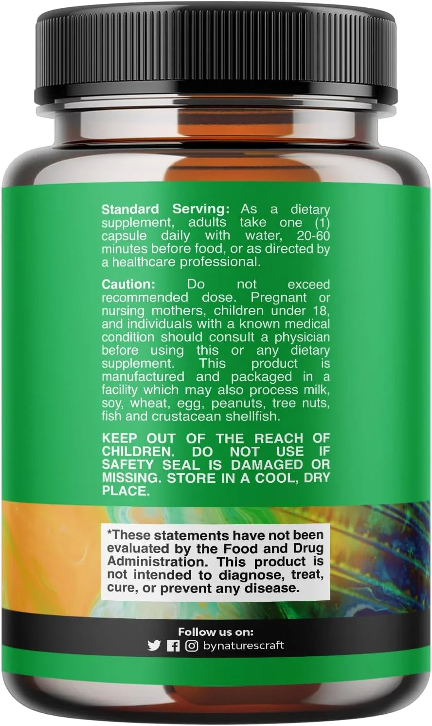 Natures Craft Reduced Glutathione 30s - Back View