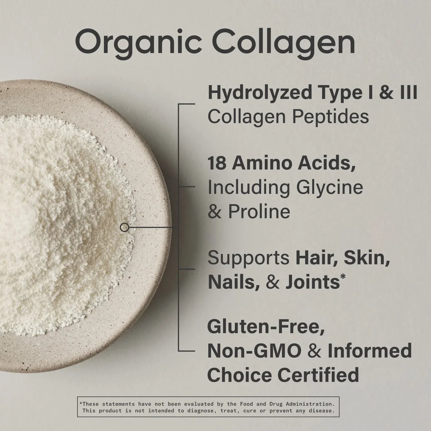 Sports Research Sports Research® Organic Collagen Peptides Type I & III - Angle View