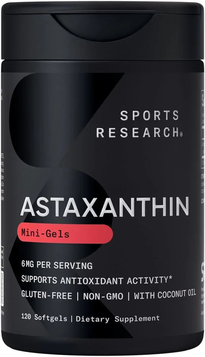 Sports Research Sports Research Vegan Astaxanthin 12mg with Organic Coconut Oil - Back View
