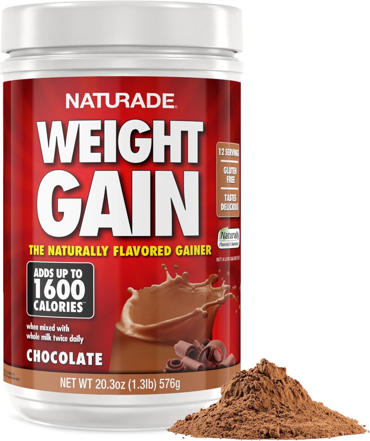 Naturade Weight Gain Powder Supplement -Instant Nutrition - Back View